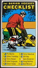 Load image into Gallery viewer, 1964-65 Vintage Topps Tallboy NHL Hockey 1st Series Checklist Card
