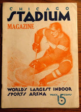 Load image into Gallery viewer, 1932 Boston Bruins vs Chicago Blackhawks Hockey Program Vintage NHL
