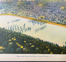 Load image into Gallery viewer, 1931 Toronto Maple Leaf Gardens Opening NHL Game Print Colorized Image Card

