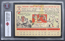 Load image into Gallery viewer, 1956 Topps #5 Ted Williams Boston Red Sox White Back MLB Card KSA G 2
