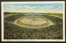 Load image into Gallery viewer, 1920's University Of Washington Stadium Seattle Post Card Vintage Football
