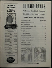 Load image into Gallery viewer, 1963 NFL Championship Program Chicago Bears Wrigley Field New York Giants VTG
