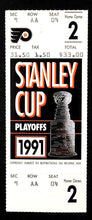 Load image into Gallery viewer, 1991 Stanley Cup Hockey Playoffs Home Game 2 Ticket Philadelphia Flyers NHL
