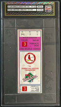 Load image into Gallery viewer, 1987 World Series Game 3 MLB Baseball Ticket St. Louis Cardinals vs Twins iCert
