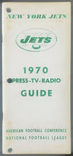 Load image into Gallery viewer, 1970 New York Jets Press, TV / Radio Guide Namath Defending Superbowl Champion
