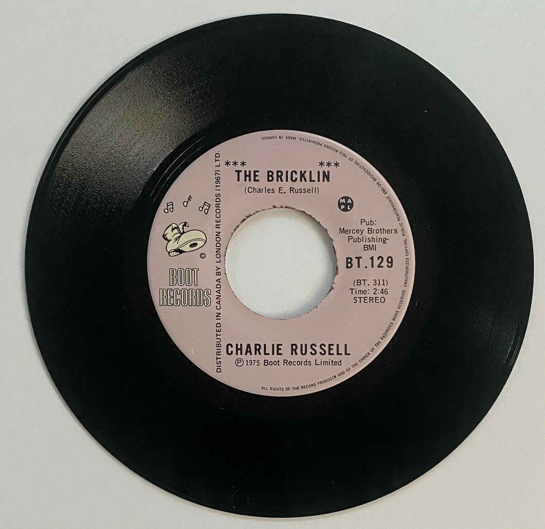 1975 Rare Charlie Russell The Bricklin Satirical Album Vinyl Record 45 RPM