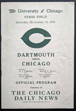 Load image into Gallery viewer, 1925 University of Chicago vs. Dartmouth Homecoming Game Program Football NCAA
