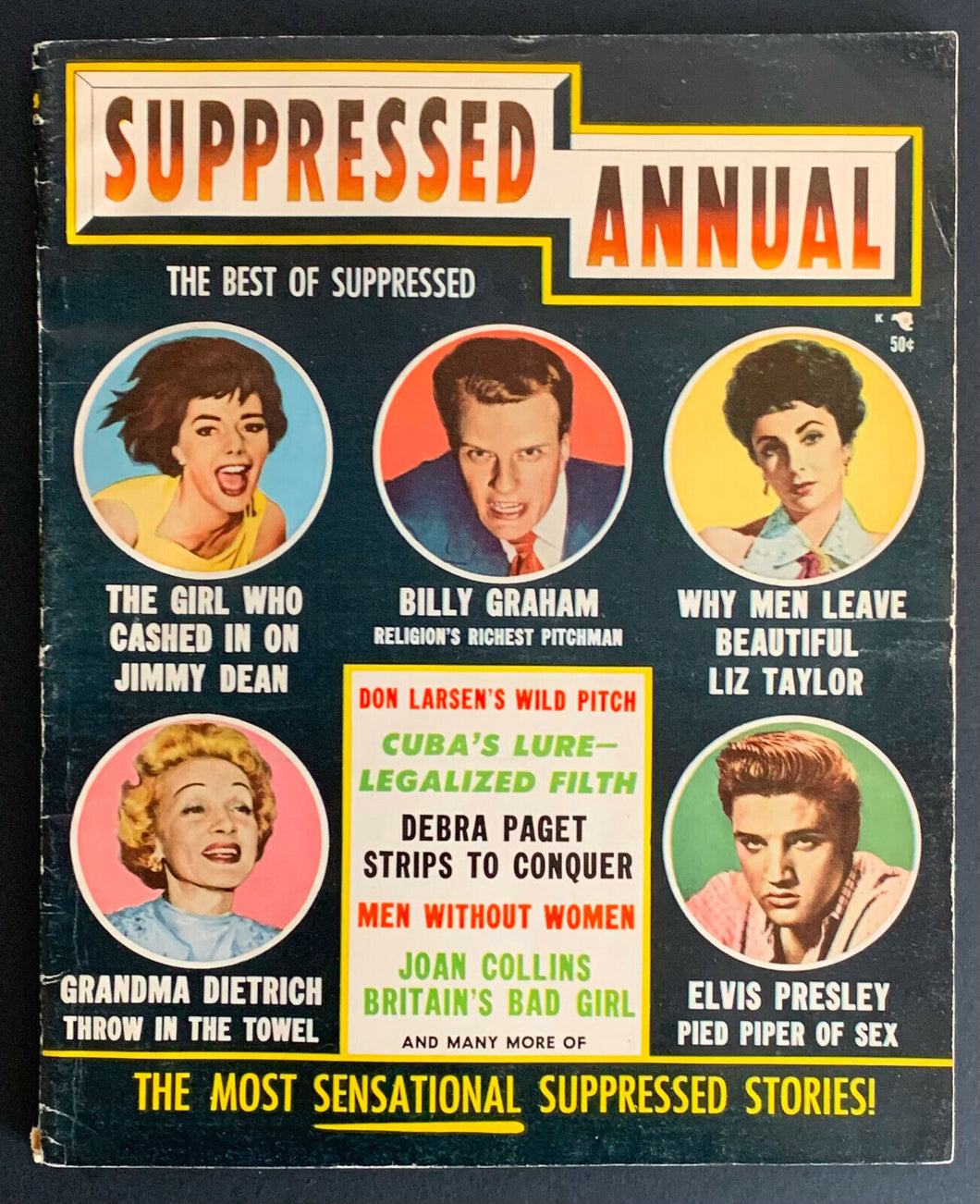 1957 Suppressed Annual Magazine Elvis Presley Pictured On Cover + Article Inside