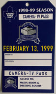 1998-99 Camera TV Pass Final Game Maple Leaf Gardens Toronto NHL Hockey Leafs