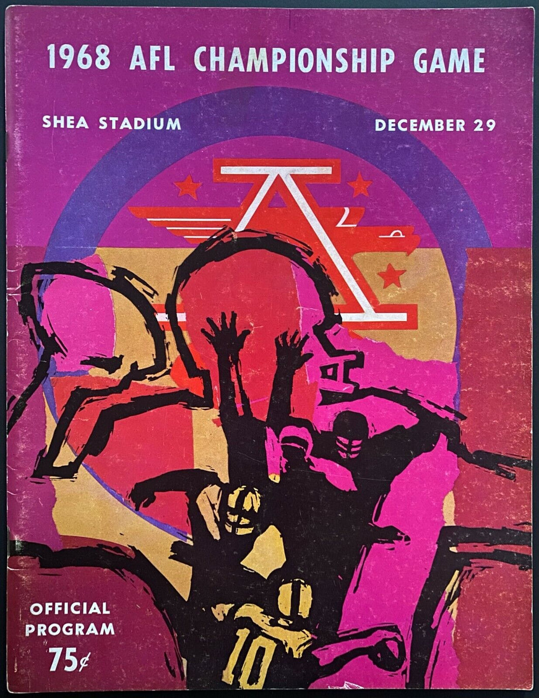 1968 AFL Championship Game Program New York Jets Oakland Raiders NFL Football