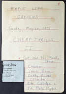 1971 Maple Leaf Gardens Cheap Thrills 2 Concert Ticket Sly & The Family Stone