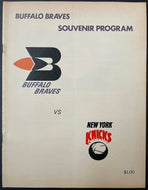 1974 NBA Game Program Toronto Maple Leaf Gardens Buffalo Braves New York Knicks
