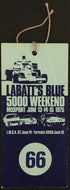 1975 Labatt's Blue 5000 Weekend Pass Ticket Mosport Racing Formula 1 Vintage
