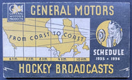 1935-36 General Motors NHL Pocket Schedule Vintage Hockey Sports Calendar