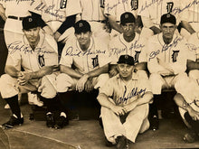 Load image into Gallery viewer, 1940 MLB Baseball Team Photo Detroit Tigers Signed by 33 Autographed Greenberg +
