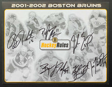 Load image into Gallery viewer, 2001-02 Boston Bruins NHL Hockey Multi Signed Collage Paper Photo Joe Thorton +
