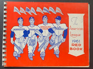 1961 MLB American League Red Book New York Yankees Boston Red Sox Baseball VTG