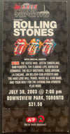 2003 Rolling Stones SARStock Unused Concert Ticket Toronto Canada Rock ACDC VTG