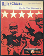 1969 Kansas City Chiefs vs. Buffalo Bills NFL Football Program Rookie OJ Simpson
