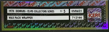 Load image into Gallery viewer, 1978 Donruss Elvis Collectors Series Wax Pack Wrapper iCert 5 Vintage Non Sports
