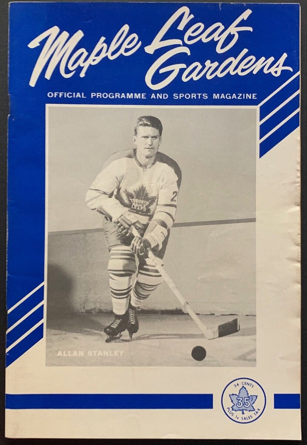 1964 Toronto Maple Leafs Playoffs Program Stanley Cup Finals Game 7 Vintage NHL