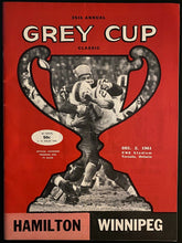 Load image into Gallery viewer, 1961 Vintage Football Program Grey Cup Winnipeg Blue Bombers Hamilton Tiger Cats
