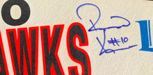 Load image into Gallery viewer, 1981-82 Chicago Blackhawks Full Size Hockey Pennant Autographed x2 Marsh + Kerr
