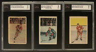 1952-53 Parkhurst Hockey Cards Full Set NHL Horton Rookie RC Graded x10 KSA 1-4