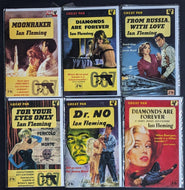 James Bond Ian Fleming Greeting Cards x12 Postcards British Spy Novel Vintage