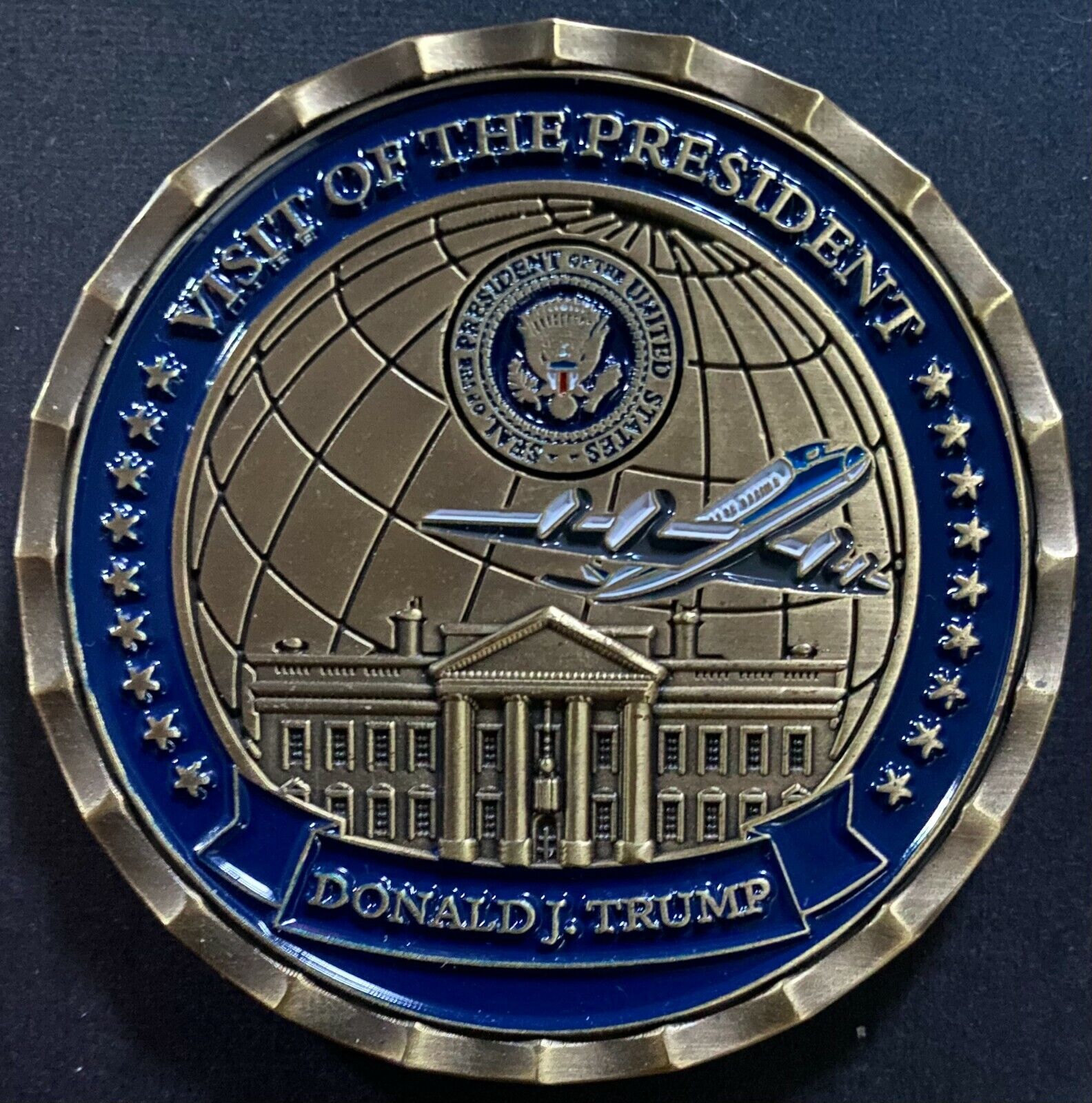 Trump Rally Coin Original Authentic Donald Trump Challenge Coin July 2018 Issue White H ...