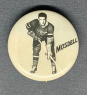1948 Ken Mosdell Pep Cereal Premium Mini Pin-Back Button Montreal Canadiens