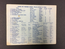 Load image into Gallery viewer, Chum Chart Feb 2 1959 Buddy Holly Died In Plane Crash Richie Valens #1 Song VTG
