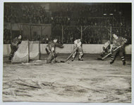 1940s Vintage NHL Hockey Game Photo Toronto Maple Leafs vs New York Rangers 7x10
