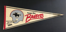 Load image into Gallery viewer, 1982 Tampa Bay Bandits USFL Football Pennant Vintage 30&quot; Full Size Sports Flag
