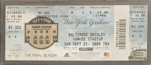 Load image into Gallery viewer, 2008 MLB Baseball New York Yankees Yankee Stadium Final Game Full Ticket icert 6
