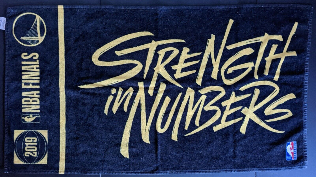 2019 NBA Finals Golden State Warriors Game Used Towel Strength In Numbers