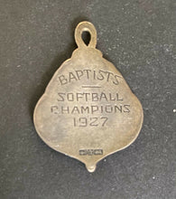 Load image into Gallery viewer, 1927 Vintage Canadian Baptists Softball Champions Medal Vtg
