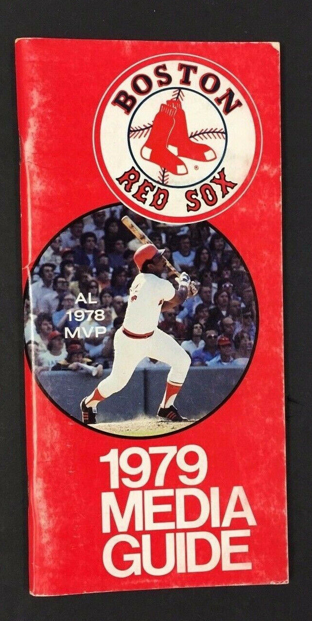 1979 Boston Red Sox Baseball Media Guide With Season Schedule On Back Vintage