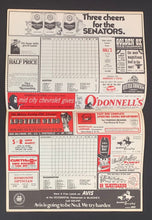 Load image into Gallery viewer, 1971 Washington Senators vs Boston Red Sox MLB Baseball Program Vintage
