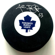 Al Lafrate Signed Toronto Maple Leafs NHL Hockey Puck Autographed In Glas Co COA