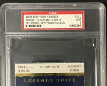 Load image into Gallery viewer, 2009 New York Yankees 1st Opener Yankee Stadium vs Indians Graded Ticket PSA 9
