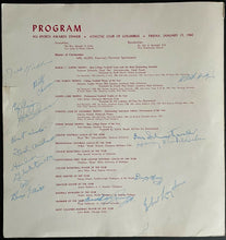 Load image into Gallery viewer, 1960 Sports Celebrity Dinner Program Signed x32 Jesse Owens Nicklaus Autographed
