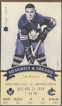 Load image into Gallery viewer, 11/25/1998 Maple Leaf Gardens Ticket Last Season Toronto vs Vancouver Canucks
