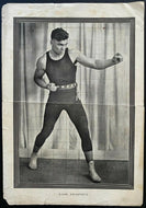 1920 Vintage Boxing Legend Jack Dempsey Print Kid Blackie Manassa Mauler