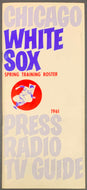 1961 Chicago White Sox Spring Training Roster / Press Radio TV Media Guide MLB