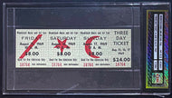 1969 Woodstock Music And Art Fair Full 3 Day Concert Ticket iCert 9.5 Graded