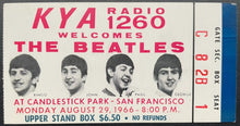 Load image into Gallery viewer, 1966 The Beatles Final Concert Ticket Stub Candlestick Park Aug 29 San Francisco
