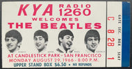 1966 The Beatles Final Concert Ticket Stub Candlestick Park Aug 29 San Francisco
