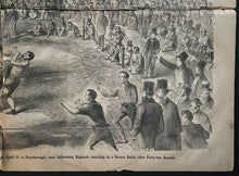 Load image into Gallery viewer, 1860 Frank Leslie Illustrated Newspaper Heenan Sayers Boxing 4 Page Centerfold
