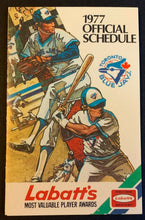 Load image into Gallery viewer, 1977 Toronto Blue Jays Inaugural Season 1st Year Schedule Baseball MLB Sked
